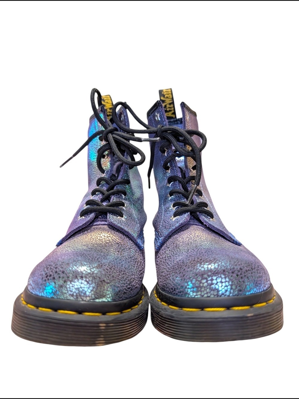 Dr. Martens Iridescent Purple-Black Lace-Up Boots - Women's - Picture 10 of 11